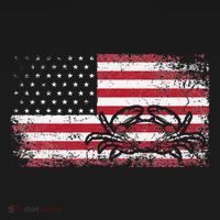 Crab Fisherman American Flag 4th of July Crabbing Women's Hoodie thumb 2