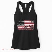 Crab Fisherman American Flag 4th of July Crabbing Women's Tank Top thumb 0