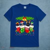 Cute French Bulldog Dog In Sock Christmas Santa Xmas Dog Cool Gift T-Shirt thumb 5