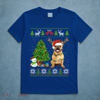 Cute French Bulldog Dog Santa Hat Ugly Xmas Lights Gift T-Shirt thumb 5
