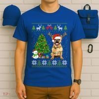 Cute French Bulldog Dog Santa Hat Ugly Xmas Lights Gift T-Shirt thumb 6