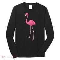 Cute Flamingo Bird Pink Flamingo Long Sleeve Shirt thumb 0