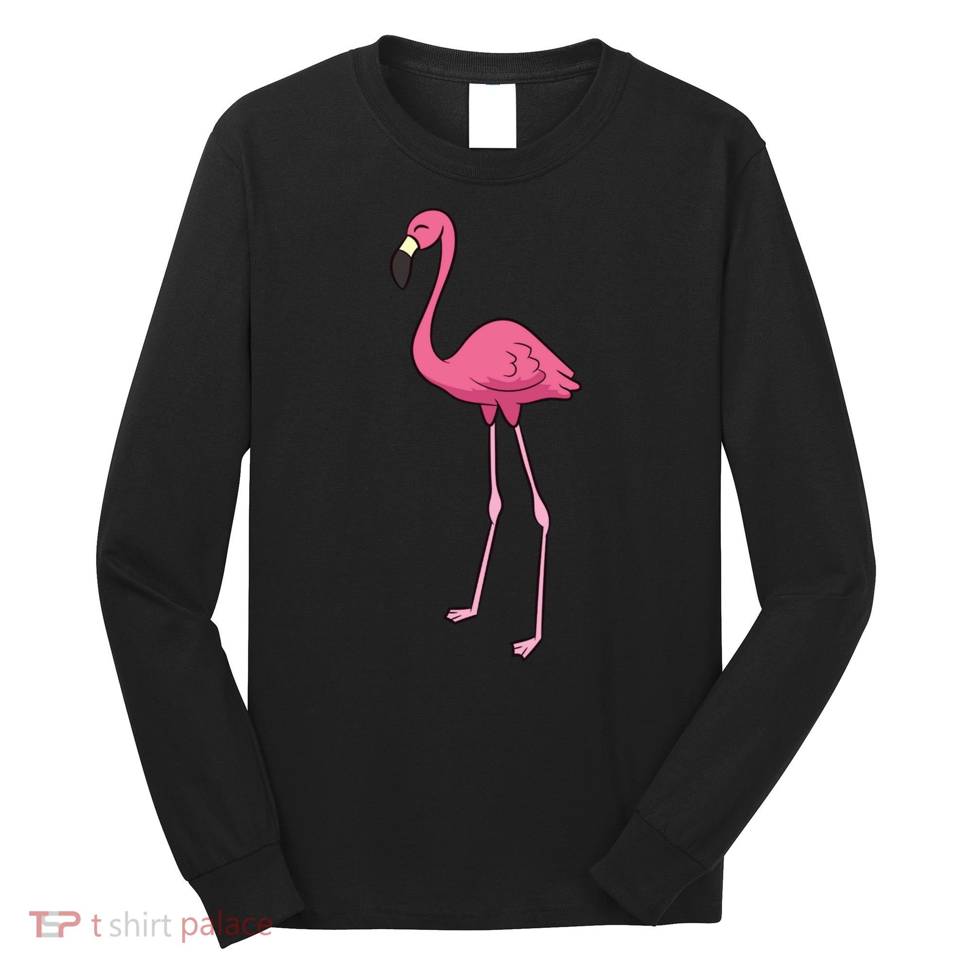 Cute Flamingo Bird Pink Flamingo Long Sleeve Shirt