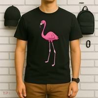 Cute Flamingo Bird Pink Flamingo T-Shirt thumb 6