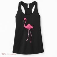 Cute Flamingo Bird Pink Flamingo Women's Tank Top thumb 0