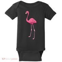 Cute Flamingo Bird Pink Flamingo Baby Bodysuit thumb 0
