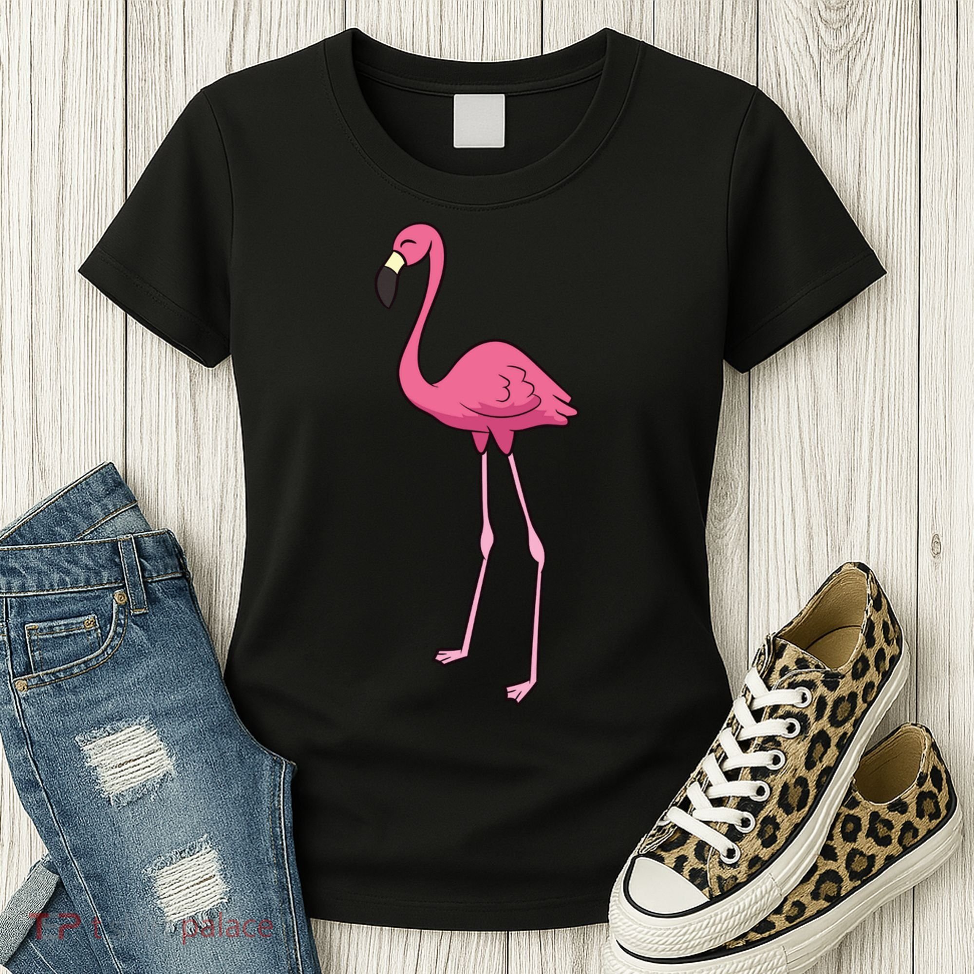 Cute Flamingo Bird Pink Flamingo Women's T-Shirt