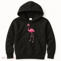 Cute Flamingo Bird Pink Flamingo Kids Hoodie thumb 0