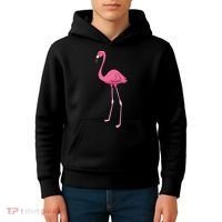 Cute Flamingo Bird Pink Flamingo Kids Hoodie thumb 4