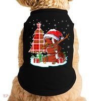 Christmas Football Ball Snow Dabbing Santa Hat Xmas Tree Great Gift Doggie Tank thumb 0