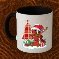 Christmas Football Ball Snow Dabbing Santa Hat Xmas Tree Great Gift Coffee Mug thumb 2