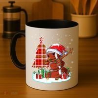 Christmas Football Ball Snow Dabbing Santa Hat Xmas Tree Great Gift Coffee Mug thumb 4