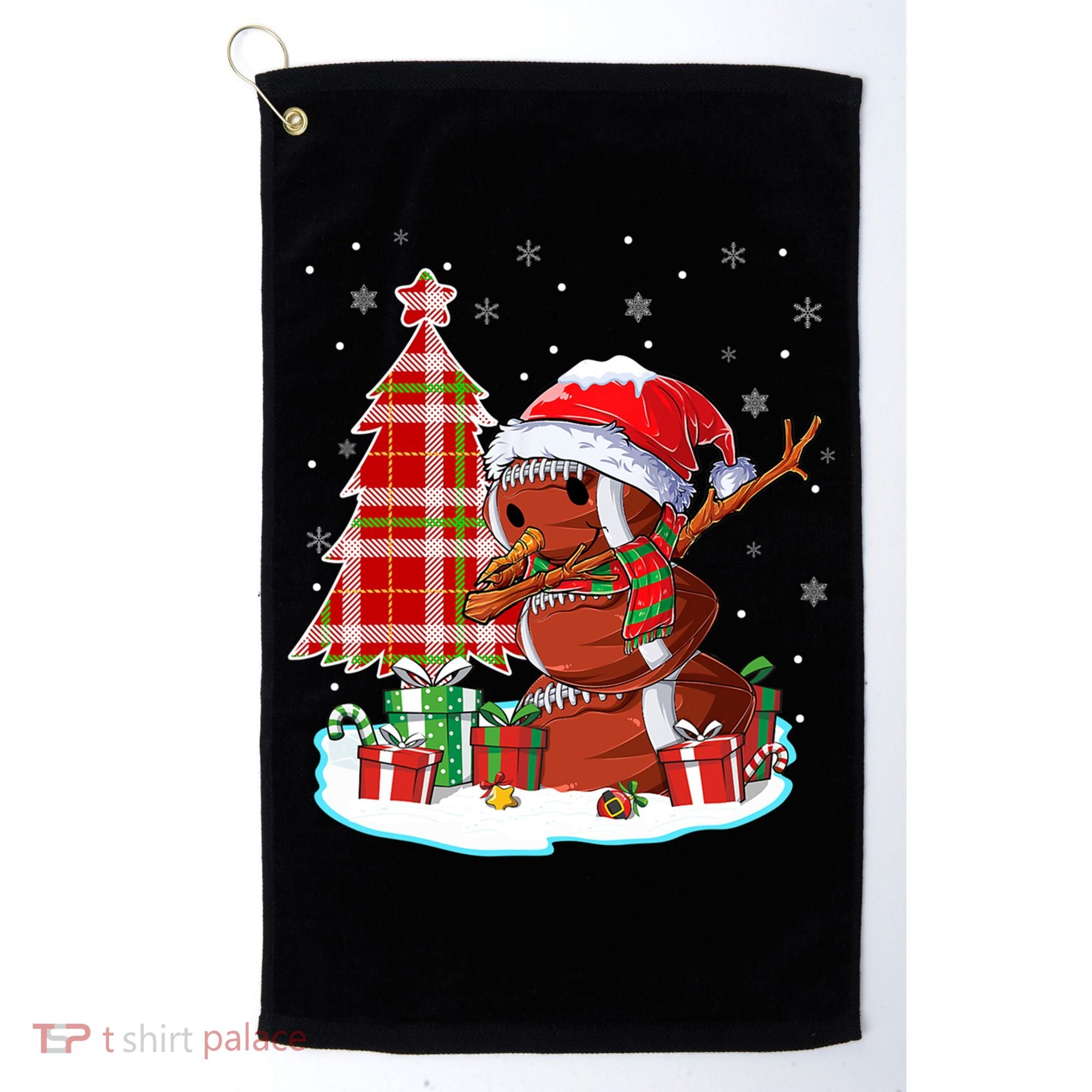 Christmas Football Ball Snow Dabbing Santa Hat Xmas Tree Great Gift Golf Towel