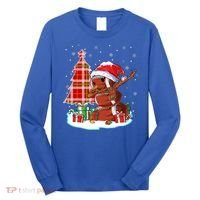 Christmas Football Ball Snow Dabbing Santa Hat Xmas Tree Great Gift Long Sleeve Shirt thumb 0