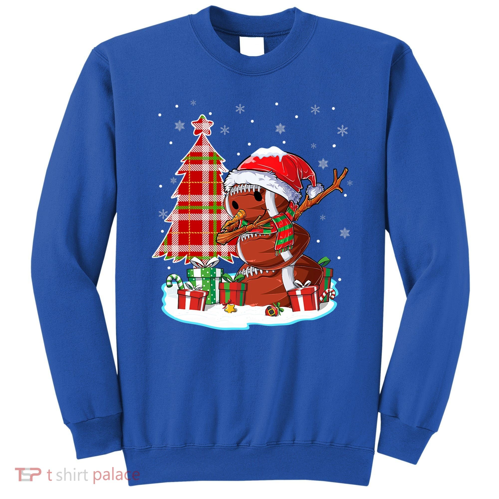 Christmas Football Ball Snow Dabbing Santa Hat Xmas Tree Great Gift Sweatshirt