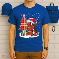 Christmas Football Ball Snow Dabbing Santa Hat Xmas Tree Great Gift T-Shirt thumb 6
