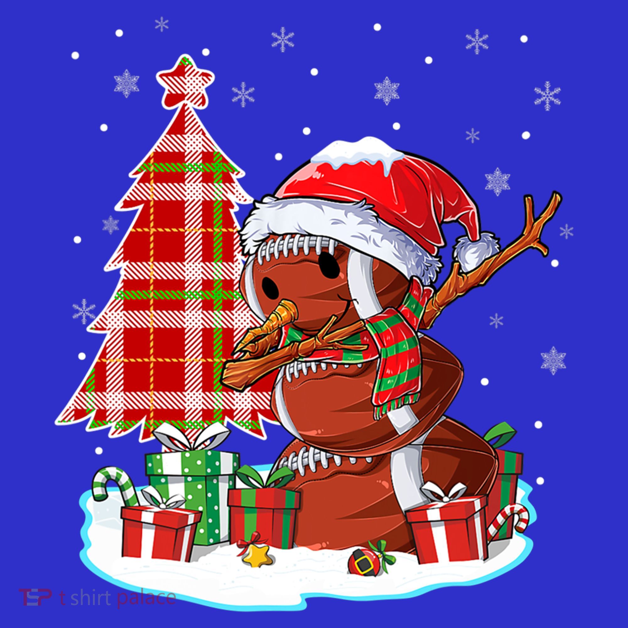Christmas Football Ball Snow Dabbing Santa Hat Xmas Tree Great Gift Polo