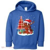 Christmas Football Ball Snow Dabbing Santa Hat Xmas Tree Great Gift Toddler Hoodie thumb 0