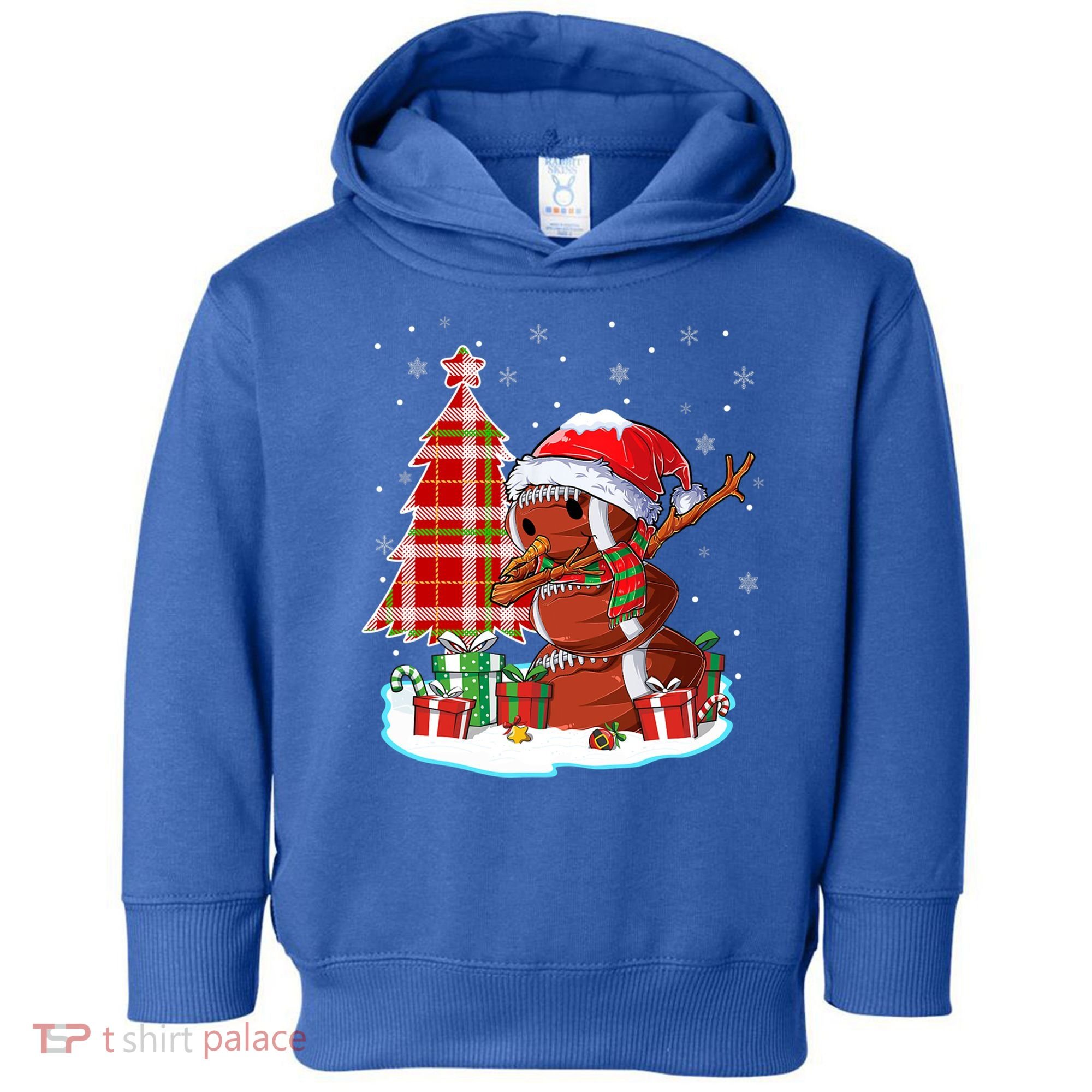 Christmas Football Ball Snow Dabbing Santa Hat Xmas Tree Great Gift Toddler Hoodie