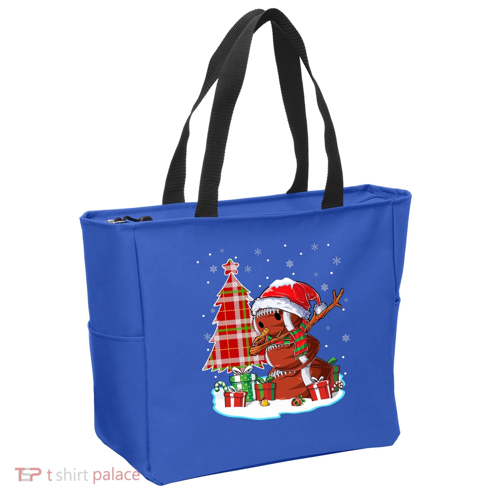 Christmas Football Ball Snow Dabbing Santa Hat Xmas Tree Great Gift Tote Bag