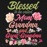 Cute Flower Blessed To Be Called Mom Grandma And Great Grandma Tote Bag thumb 4