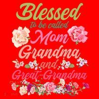 Cute Flower Blessed To Be Called Mom Grandma And Great Grandma Santa Hat thumb 1