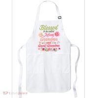 Cute Flower Blessed To Be Called Mom Grandma And Great Grandma Apron thumb 0