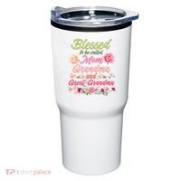 Cute Flower Blessed To Be Called Mom Grandma And Great Grandma Tumbler thumb 0