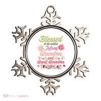 Cute Flower Blessed To Be Called Mom Grandma And Great Grandma Ornament thumb 0
