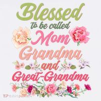 Cute Flower Blessed To Be Called Mom Grandma And Great Grandma Ornament thumb 1