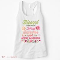 Cute Flower Blessed To Be Called Mom Grandma And Great Grandma Women's Tank Top thumb 0