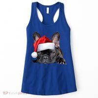 Cute French Bulldog Santa Hat Frenchie Image Christmas Gift Women's Tank Top thumb 0