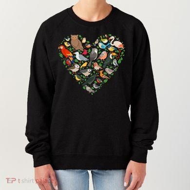 Cute Funny Bird Lover Heart Women's Sweatshirt