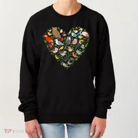 Cute Funny Bird Lover Heart Women's Sweatshirt thumb 0