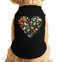 Cute Funny Bird Lover Heart Doggie Tank thumb 0