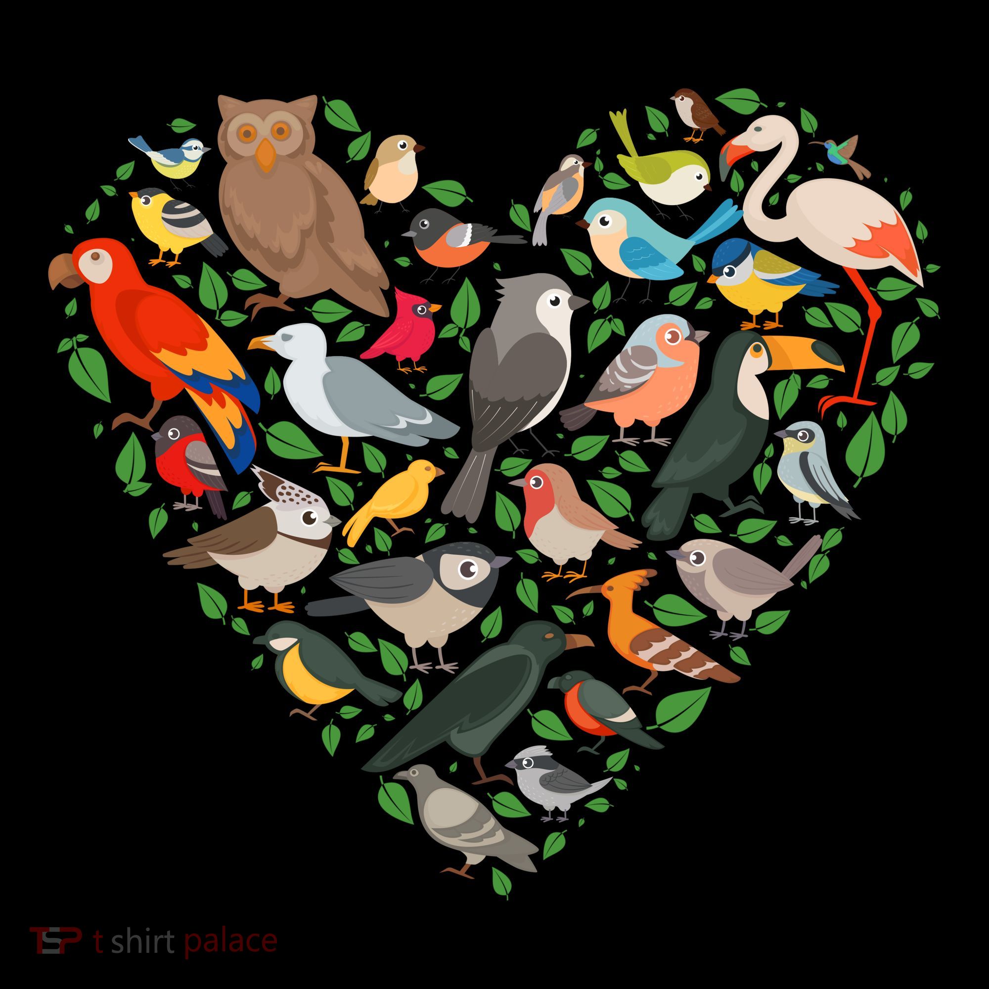 Cute Funny Bird Lover Heart Apron