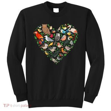 Cute Funny Bird Lover Heart Sweatshirt