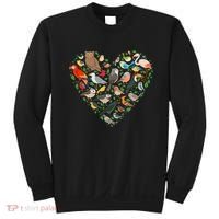 Cute Funny Bird Lover Heart Sweatshirt thumb 0