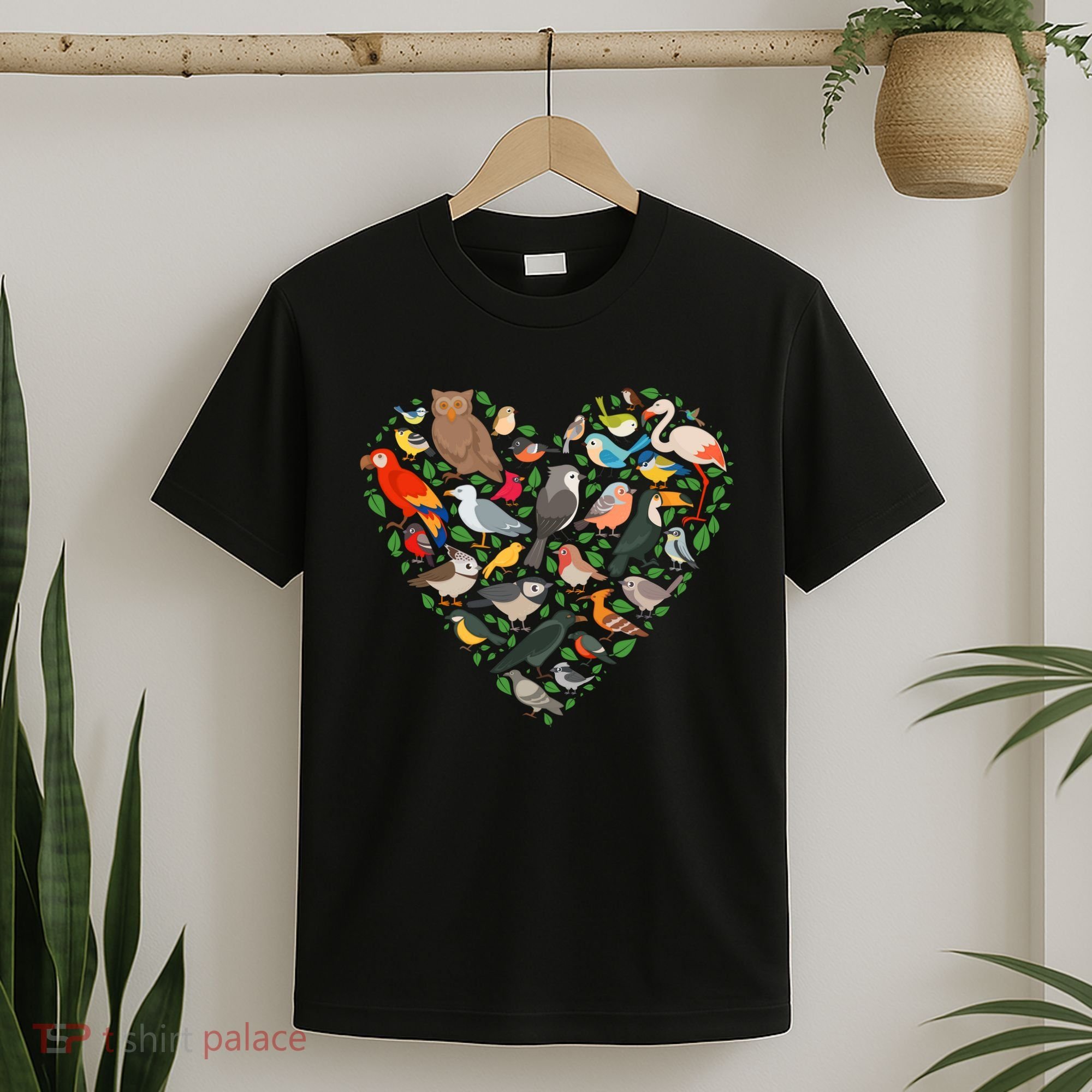 Cute Funny Bird Lover Heart T-Shirt
