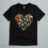 Cute Funny Bird Lover Heart T-Shirt thumb 5