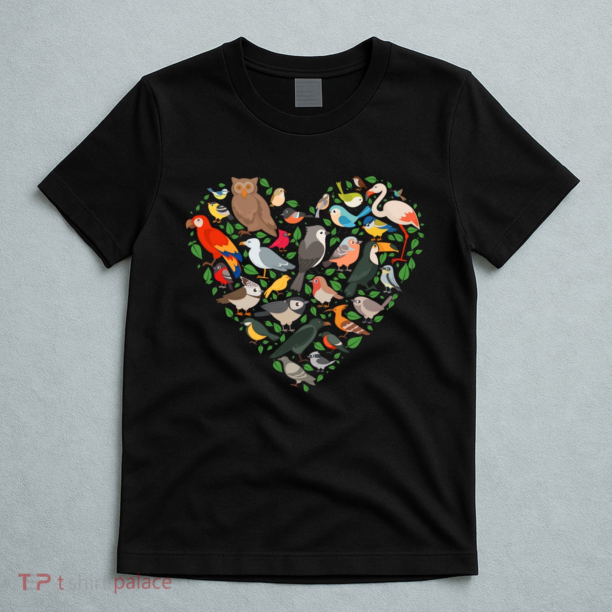 Cute Funny Bird Lover Heart T-Shirt