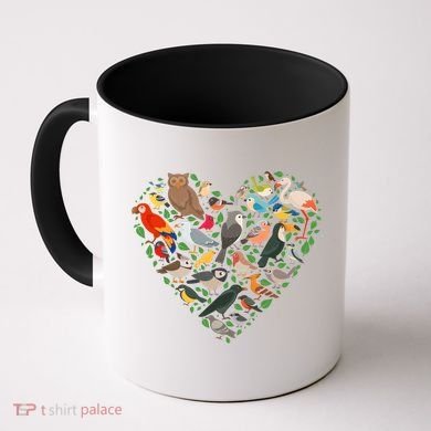 Cute Funny Bird Lover Heart Coffee Mug