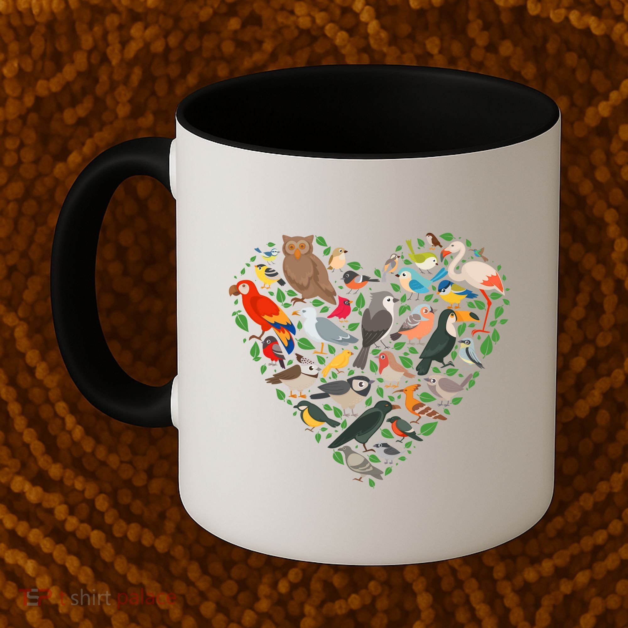 Cute Funny Bird Lover Heart Coffee Mug
