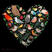 Cute Funny Bird Lover Heart Women's Hoodie thumb 2