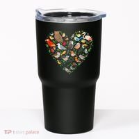 Cute Funny Bird Lover Heart Tumbler thumb 0