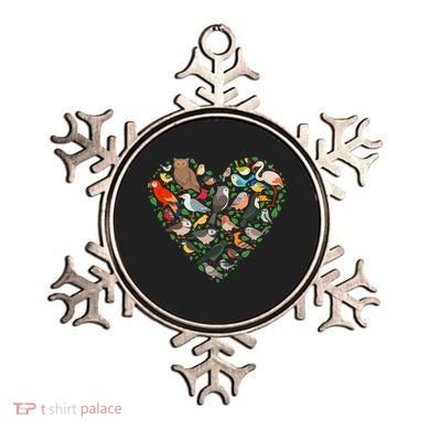 Cute Funny Bird Lover Heart Ornament