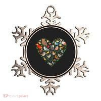Cute Funny Bird Lover Heart Ornament thumb 0