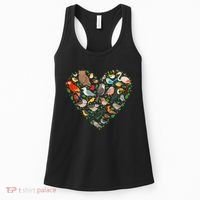Cute Funny Bird Lover Heart Women's Tank Top thumb 0