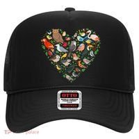 Cute Funny Bird Lover Heart Hat thumb 0