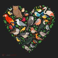 Cute Funny Bird Lover Heart Hat thumb 2